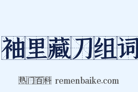 袖里藏刀组词是什么意思的图片
